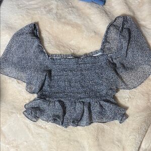 Emory Park Navy Floral Blouse